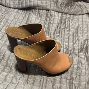 See By Chloe Women's Brown Leather Mules